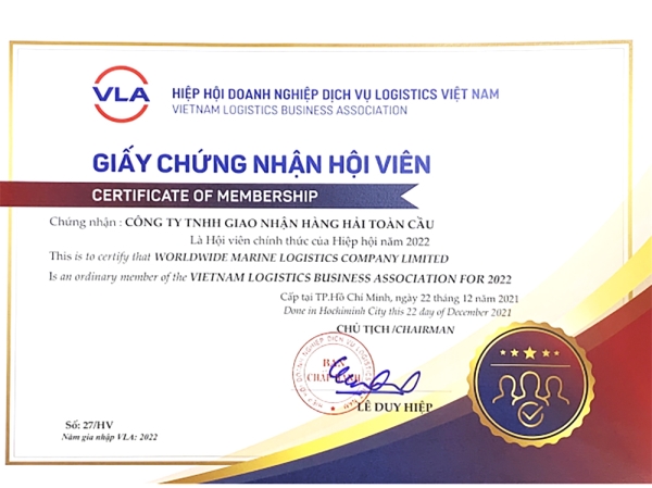  - WM Logistics - Công Ty TNHH Giao Nhận Hàng Hải Toàn Cầu